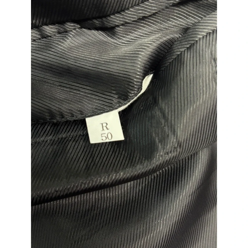 vtg Gray Herringbone Stripe Tweed 50R Blazer Jacket Sport Suit Coat Wool Mens